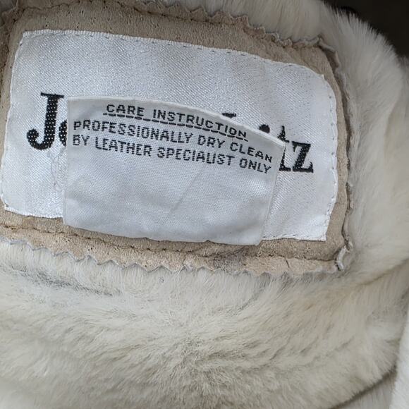 John Weitz Vintage Suede Jacket Coat Faux Fur Leather Sued Tan Beige Size M 70s - Picture 8 of 10